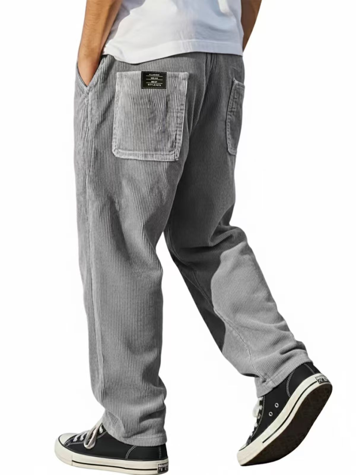 Male Autumn Men Wide Leg Strai - Corduroy Pant Warm review and price