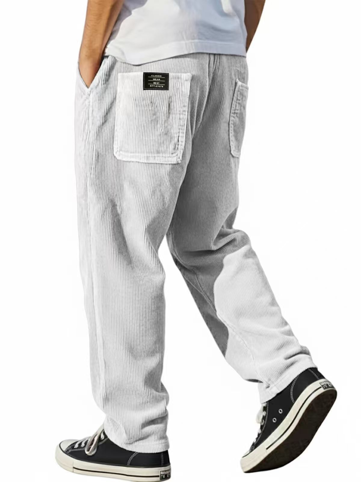 Male Autumn Men Wide Leg Strai - Corduroy Pant Warm review and price